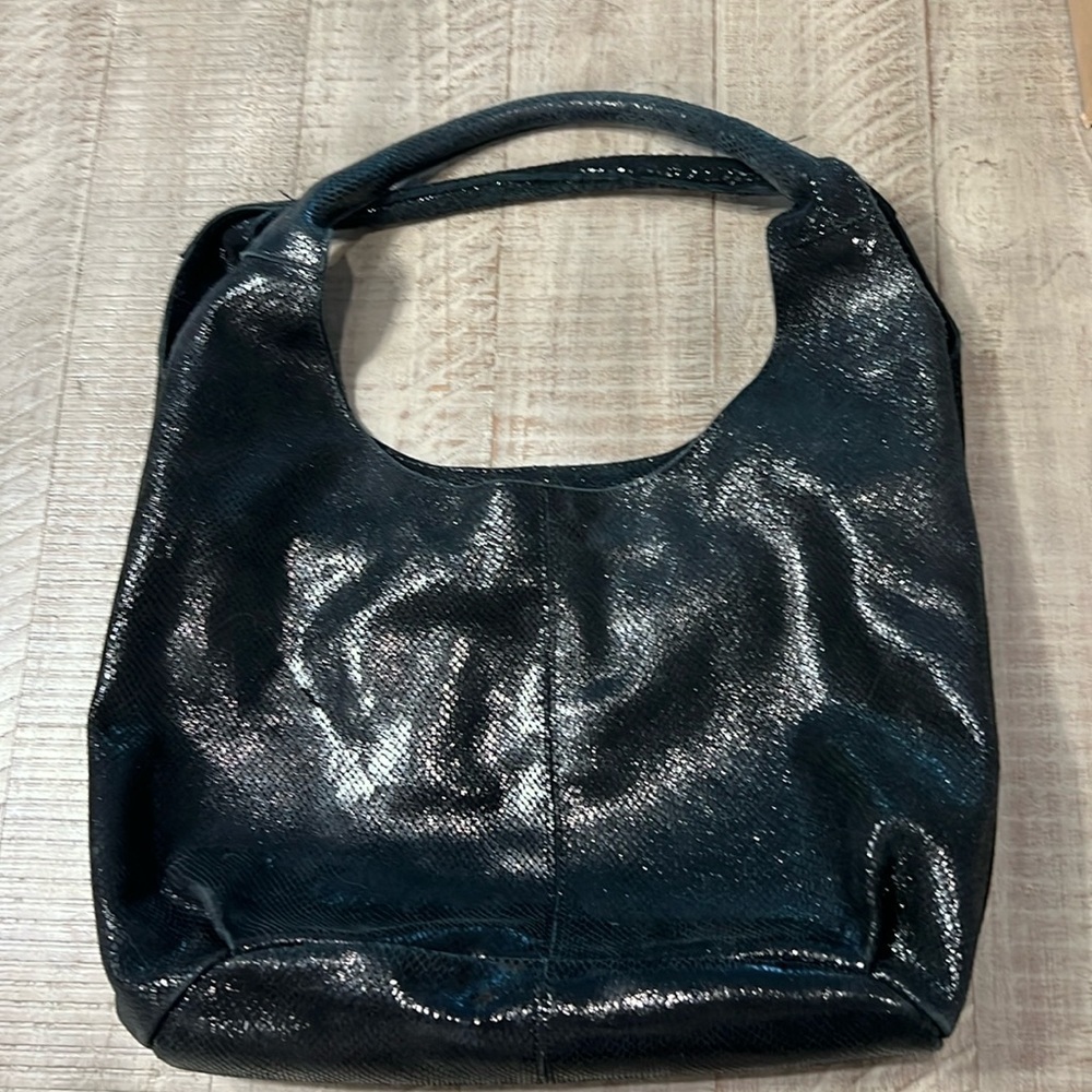 Maxine Couture black textured 2 strap purse